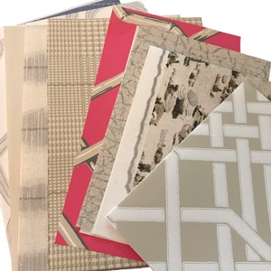 Wall Paper Samples Scrap Pack Grab Bag Different Sizes Designs Arts and Crafts Journals/Junk Journal Covers Tags Cards Tucks Collage-#A4
