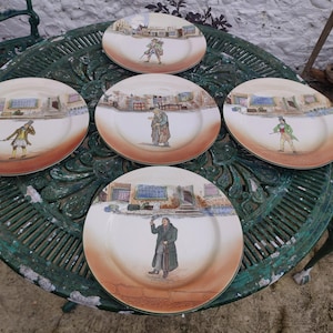 Royal Doulton Charles Dickens-Ware Dinner Plates Five Dickens Characters