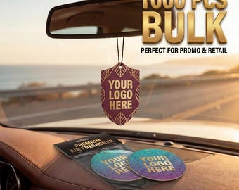 1000 ambientadores con logotipo personalizado – Aroma a perfume platino, forma troquelada, venta al por mayor