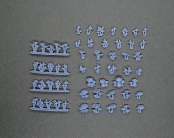57x Mushrooms Toadstools for Fantasy Miniature Wargaming D&D Frostgrave Mordheim RPG Crafts - perfect for 28mm and 32mm - 3D Printed