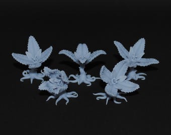 5x 3D Printed Giant Carnivorous Plants – For 28–32mm Miniature Wargaming Terrain, RPG Monster Miniatures, Diorama & Tabletop Scenery