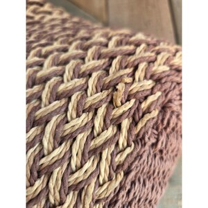 Brighton Woven TriColor Jute Straw Tote Bag Silver Charms Rita Paisley Lining image 5