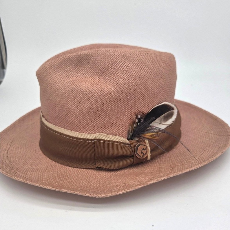 Goorin Bros Panama Fedora Hat 100% Toquilla Straw Adult XL Brown Woven image 1