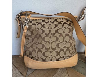 Coach Y2K Signature Hot Pink Demi Canvas and Suede Vintage