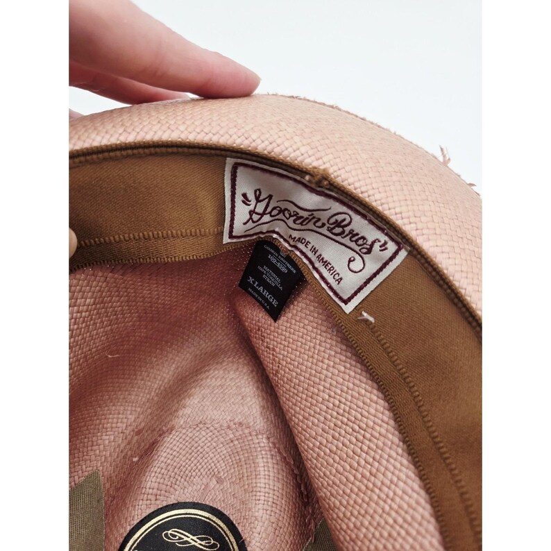 Goorin Bros Panama Fedora Hat 100% Toquilla Straw Adult XL Brown Woven image 5
