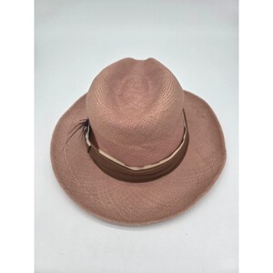 Goorin Bros Panama Fedora Hat 100% Toquilla Straw Adult XL Brown Woven image 3
