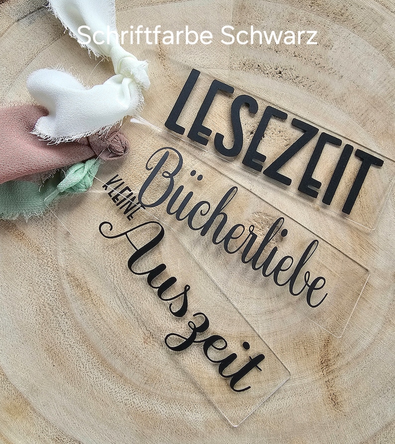 Lesezeichen / personalisiertes Lesezeichen / Geschenkidee / Acryl Lesezeichen Bild 1