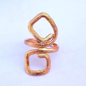 Handmade Copper Wire Wrapped Ring: Wraparound Design