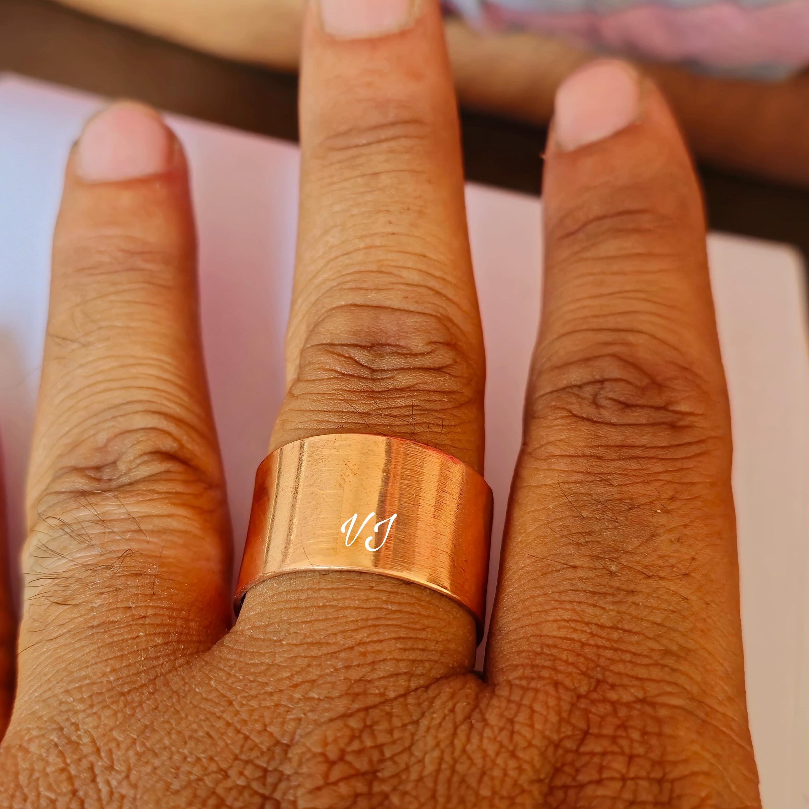 Handmade Wide Band Pure Copper Ring | Unisex Chunky Jewelry - Etsy