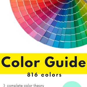 Digital Color Guide 816 Colors | CMYK RGB HEX Codes| Color Theory Color Cards