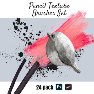 Photoshop Brushes Set | Pencil Texture Pastel | Pencil Brushes Photoshop