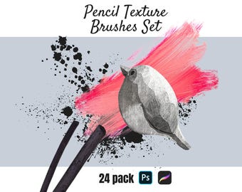 Photoshop Brushes Set | Pencil Texture Pastel | Pencil Brushes Photoshop