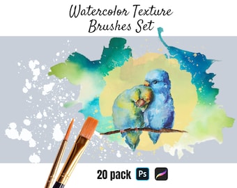 Photoshop Brushes Set | Watercolor Texture Brushes | Watercolour Brushes Photoshop