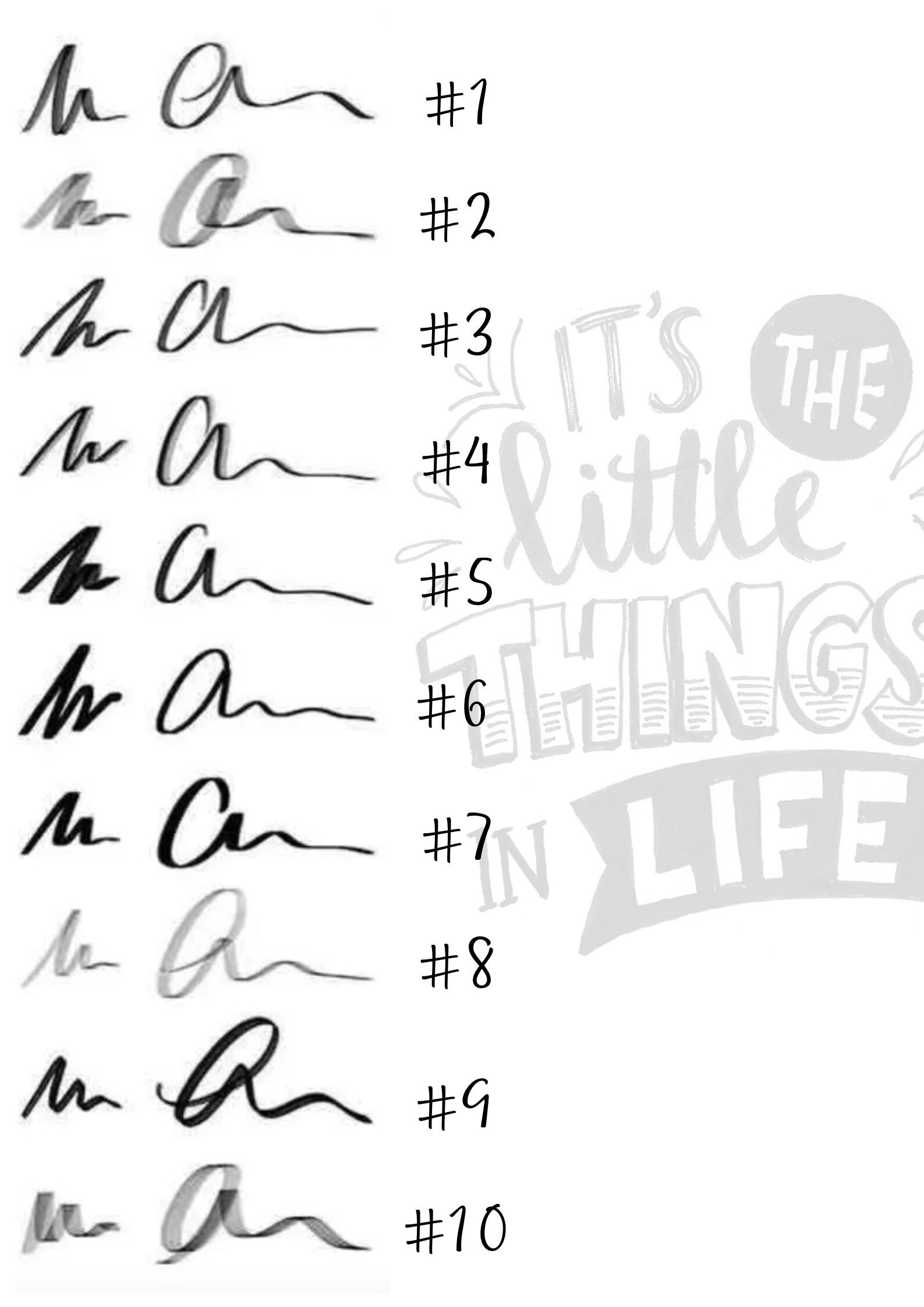 Brushes Set Lettering Brushes Hand Lettering Brushes