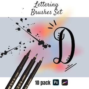 Photoshop Brushes Set | Lettering Brushes | Hand Lettering Brushes Photoshop