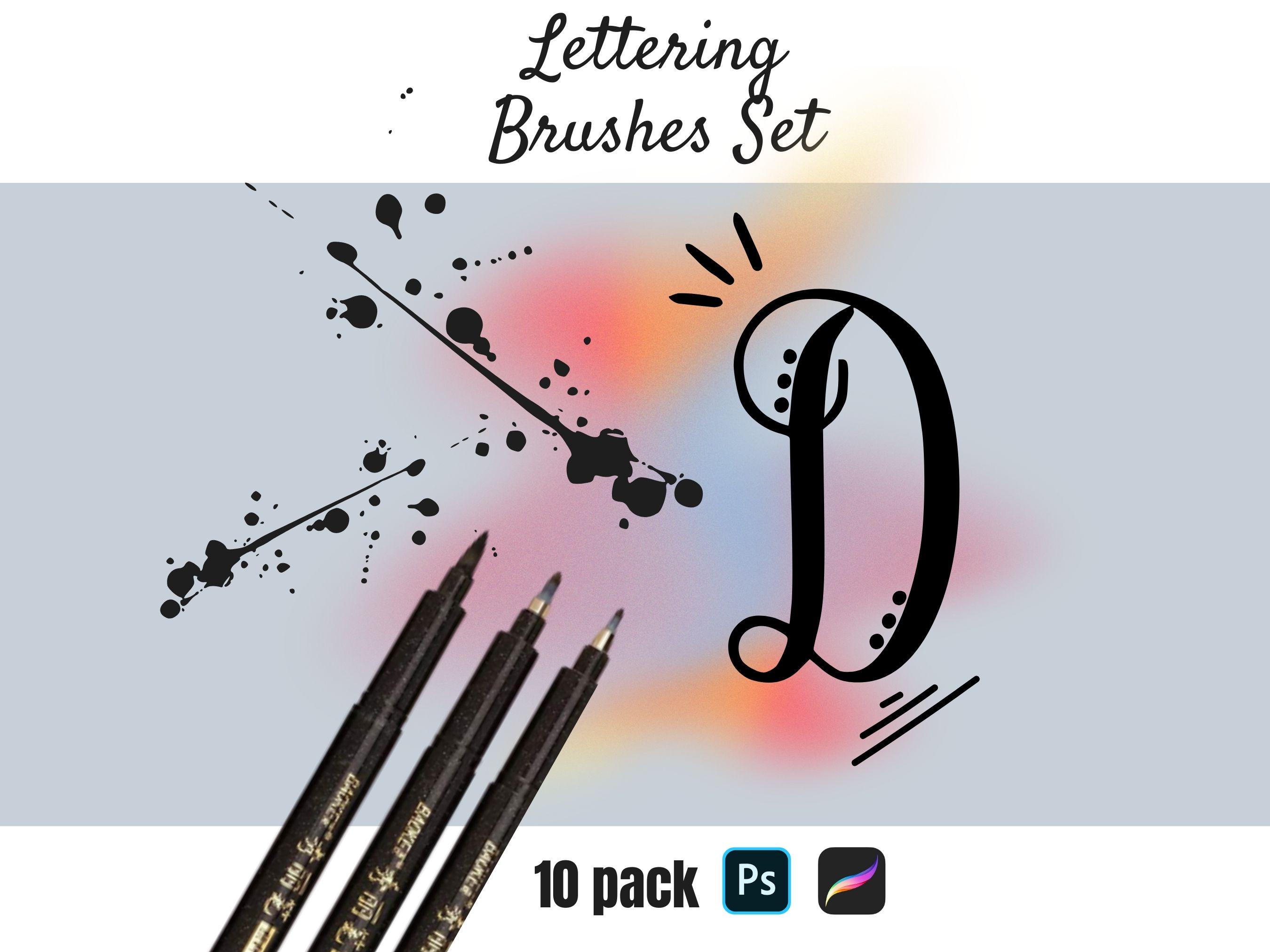 Photoshop Brushes Set | Lettering Brushes | Hand Lettering Brushes Photoshop