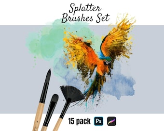 Photoshop Brushes Set | Splatter Brushes | Abstract Texture Brushes Photoshop