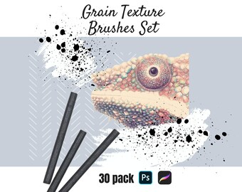 30 Grain Texture Photoshop Brushes – Natural Shading Tools for Realistic Texture & Retouching