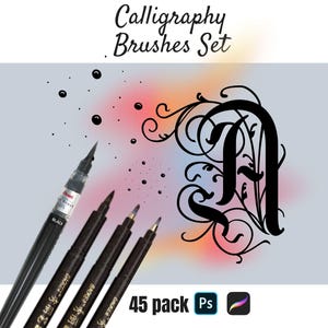 Photoshop Brushes Set | Calligraphy Brushes | Calligraphic Brushes Photoshop
