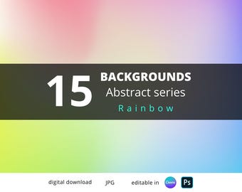 Druck von Digitalen Papieren | Abstrakte Hintergründe | Regenbogen heller Farbverlauf
