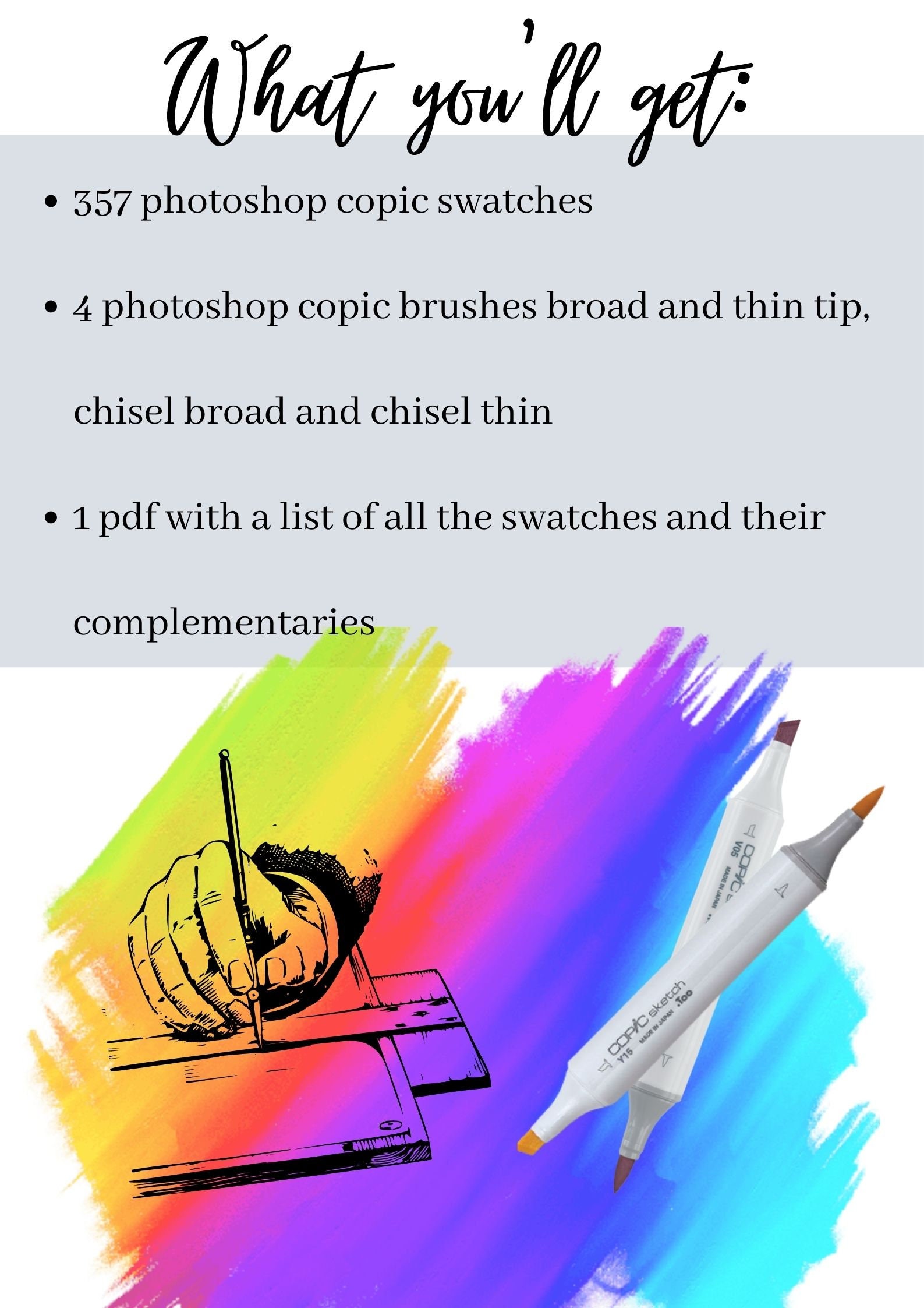 357 Photoshop Color Swatches + 4 Brushes & PDF Chart – Full Palette ...