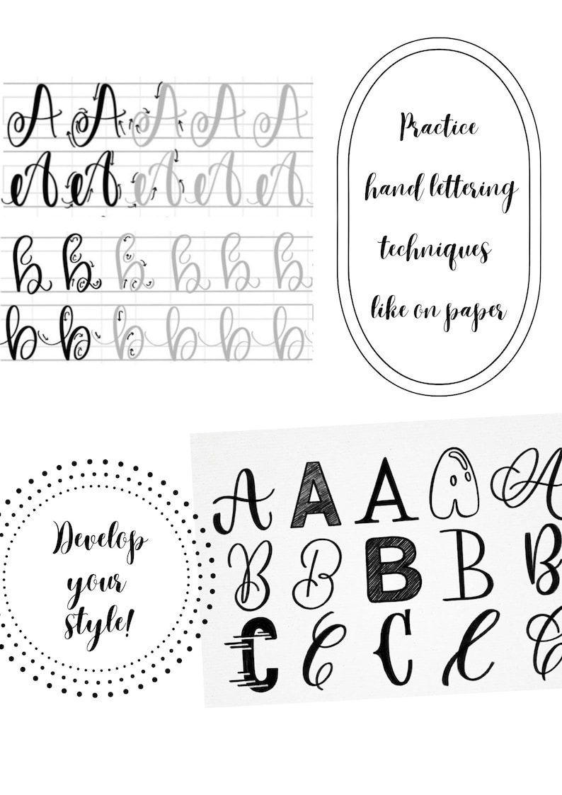 Brushes Set Lettering Brushes Hand Lettering Brushes