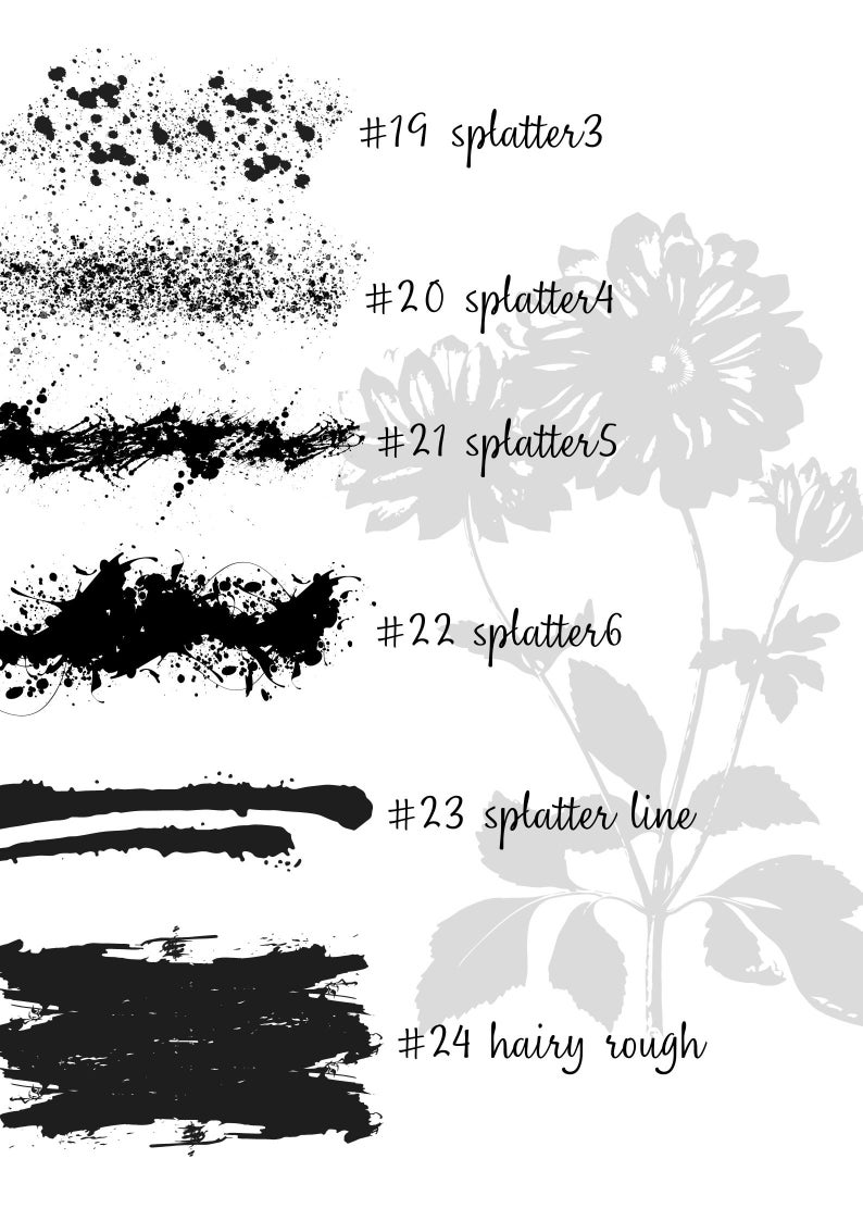 Brushes Set Pencil Texture Pastel Pencil Brushes Etsy