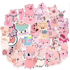 Cartoon Pig Stickers 10 Pack
