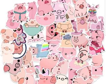 Cartoon Pig Stickers 10 Pack