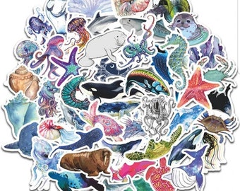 Paquete de pegatinas para animales oceánicos 10