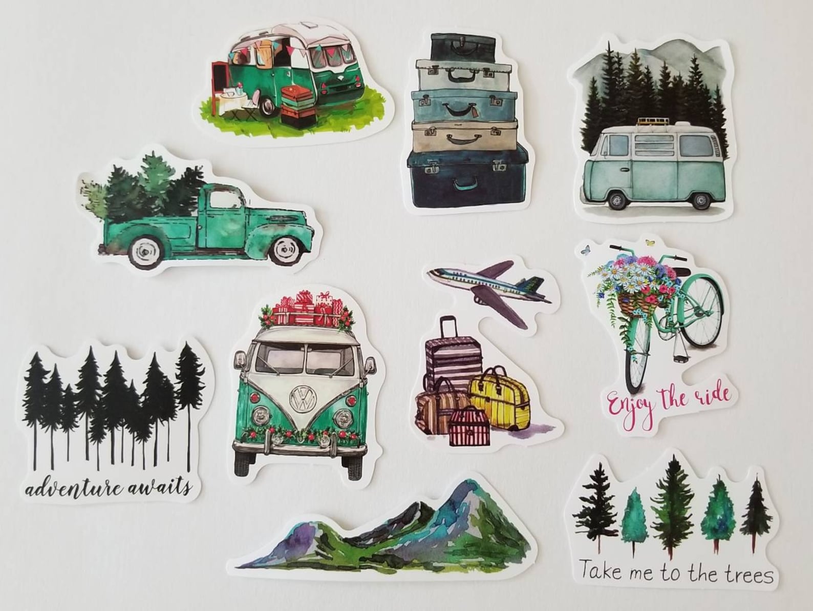 Vintage Travel Stickers 10 Pack - Etsy