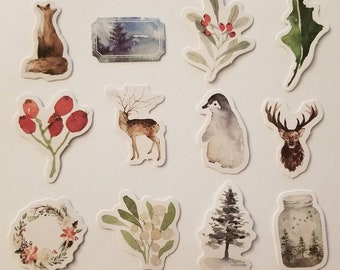 Mini pegatinas de Navidad/Invierno Pack de 23