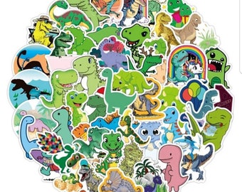 Paquete de 10 pegatinas de dinosaurios de dibujos animados