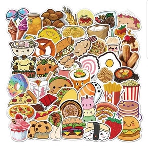 Cartoon Food Stickers 10 Pack