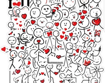Pegatinas de San Valentín 10 Pack