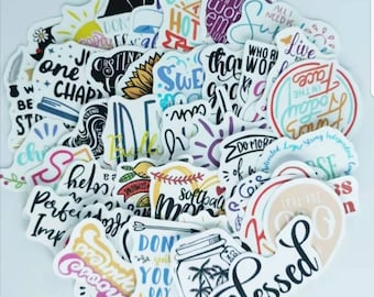 Pegatinas de cita inspiradora 10 Pack