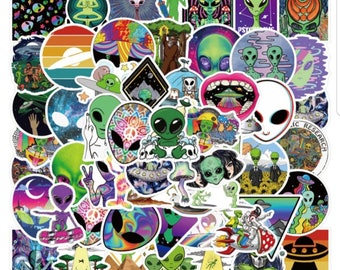 Pack de 10 pegatinas de alienígenas