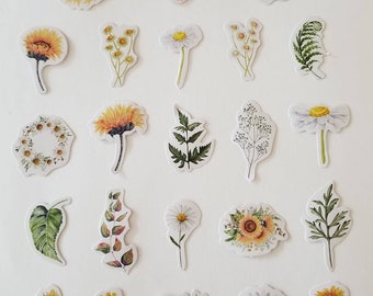 Mini Paquete de pegatinas de flores de 23