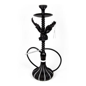 Artistic Eagle Hookah |Artistic Shisha with Steel Pipe,Locking Glass Base & Bold Sculpture Stem Silicone Bowl and Charcoal Bowl Gift for Men