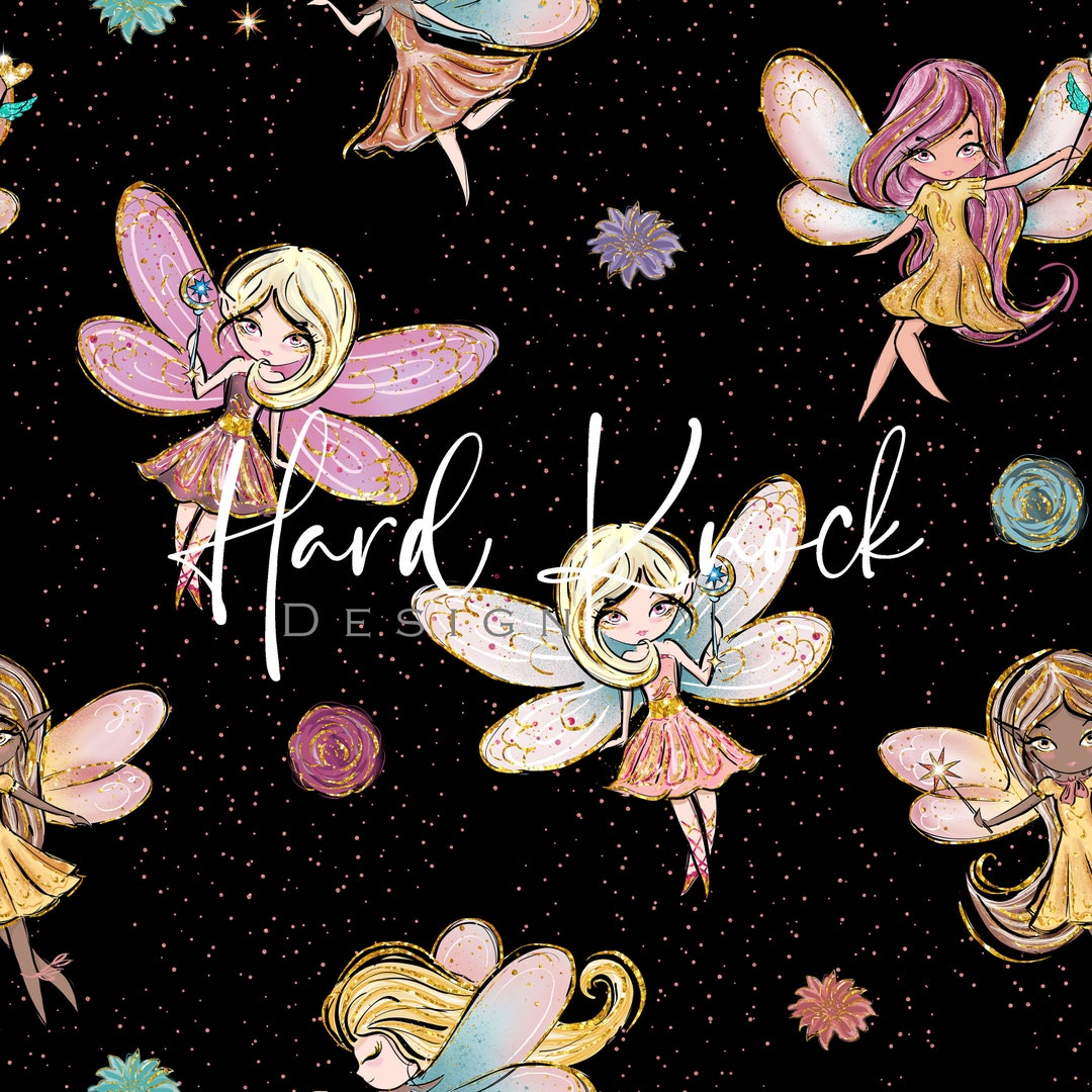Fairies Seamless Pattern: JPG, PNG, PSD (digital Download) - Etsy
