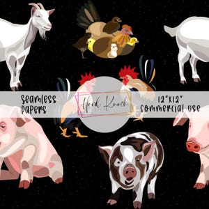 On the Farm Seamless Pattern