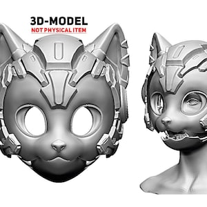 Spacecat headbase 3d-model for print (with helmet)