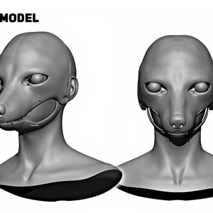 Realistic fox 3d model for print