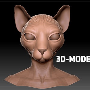 Sphynx cat 3d model for print