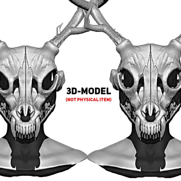 Wendigo skull base 3d-model for print