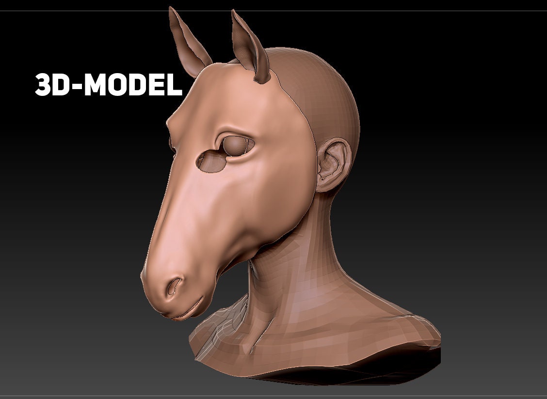 Pig Head Mask Therian Animal Latex Mascara Furry Horse Donkey