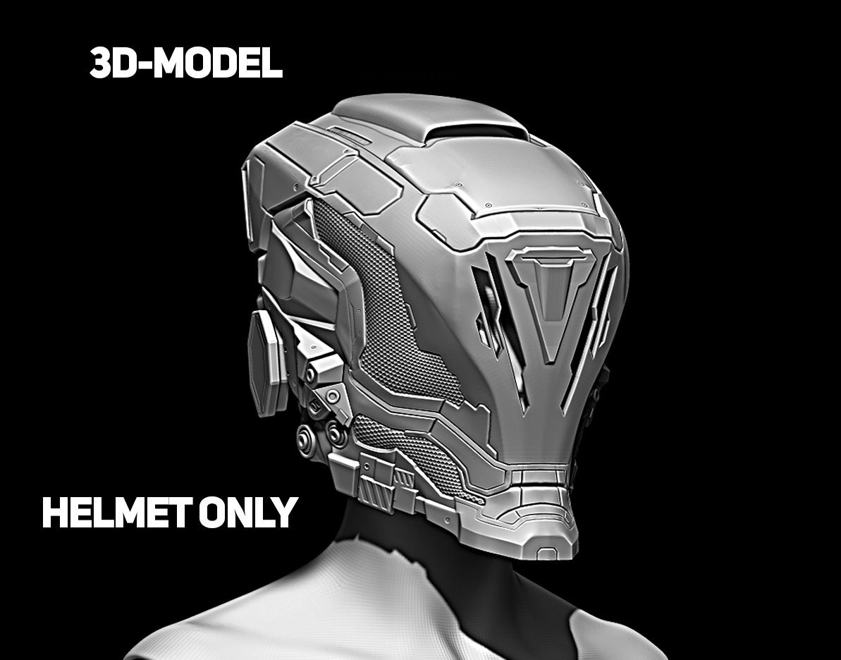 Ghostrunner ONLY Helmet 3d-model for Print - Etsy