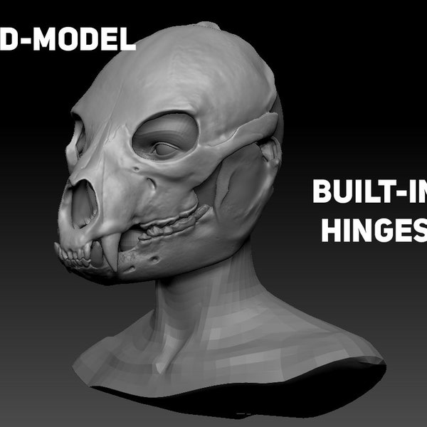 Bear skull STL 3d-model