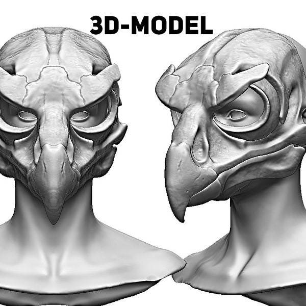 Eagle skull headbase 3d-model for print