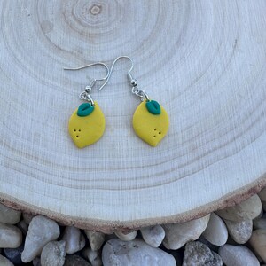 Polymer Clay Earrings | Lemon Earrings | Handmade Earrings | Fruit Earrings